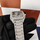 Cartier Skeleton Iced Out VVS Moissanite Studded Full Buss Down Luxurious Watch For Men 27 to 29 Carats (Approx.)  customdiamjewel   