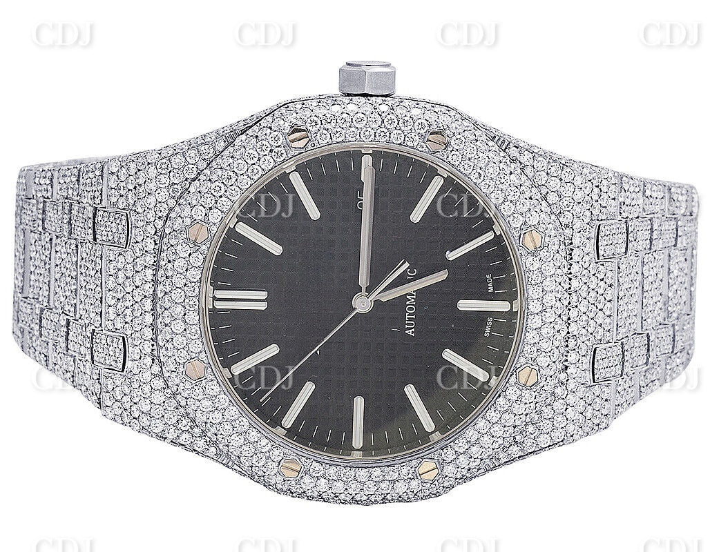 Iced Out Moissanite Diamond Watch Luxury Diamond Watch Handmade Automatic Watch Wholesale Price  customdiamjewel   