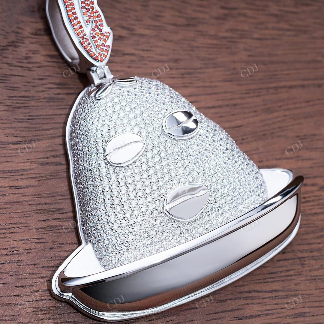 Round Diamond Hip Hop Style iced Out Pendant For Men hip hop jewelry CustomDiamJewel   