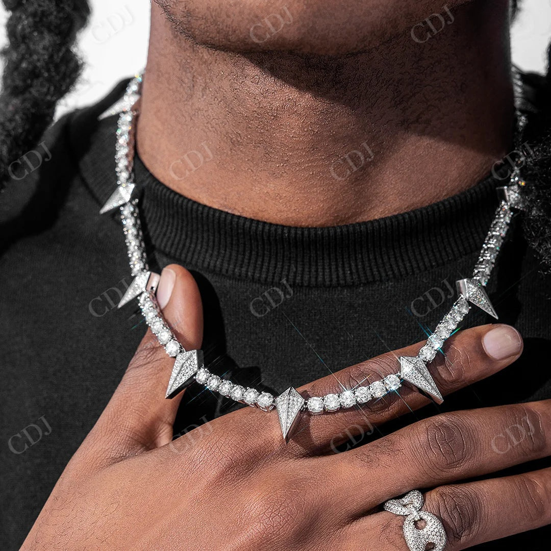 Hip Hop Iced Out Custom Tennis Chain Necklace  CustomDiamJewel   