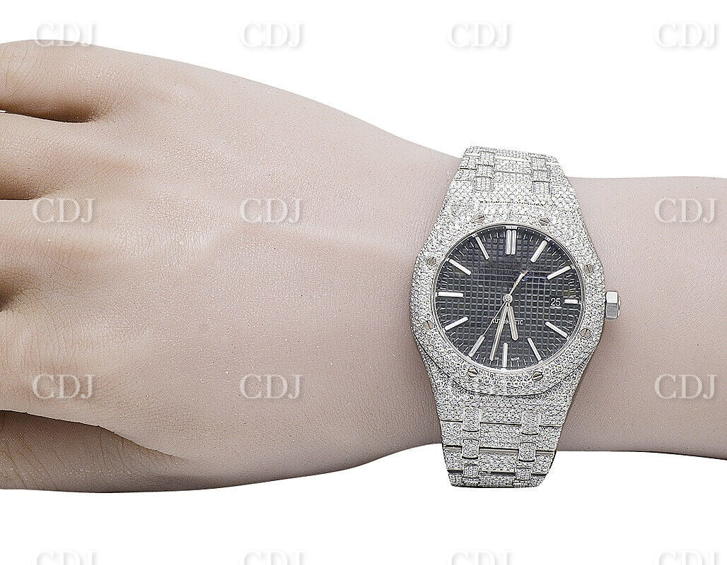 Iced Out Moissanite Diamond Watch Luxury Diamond Watch Handmade Automatic Watch Wholesale Price  customdiamjewel   