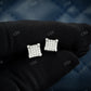 10KT Solid White Gold Square Shape Hip Hop Earring hip hop jewelry customdiamjewel   