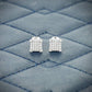 10KT Solid White Gold Square Shape Hip Hop Earring hip hop jewelry customdiamjewel   