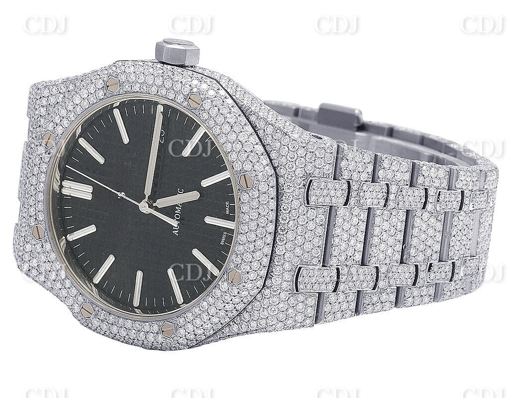 Iced Out Moissanite Diamond Watch Luxury Diamond Watch Handmade Automatic Watch Wholesale Price  customdiamjewel   