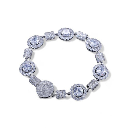 925 Silver Handmade Customized Moissanite Tunnel Link Bracelet hip hop jewelry CustomDiamJewel