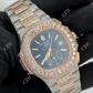 Blue Dial Chrono Hip Hop Watches  customdiamjewel   