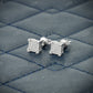 10KT Solid White Gold Square Shape Hip Hop Earring hip hop jewelry customdiamjewel   