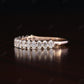 Oval Lab Grown Diamond Half Eternity Dainty Rose Gold Wedding Band  customdiamjewel   