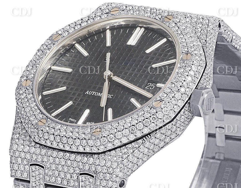 Iced Out Moissanite Diamond Watch Luxury Diamond Watch Handmade Automatic Watch Wholesale Price  customdiamjewel   