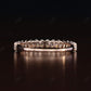 Oval Lab Grown Diamond Half Eternity Dainty Rose Gold Wedding Band  customdiamjewel   