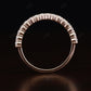 Oval Lab Grown Diamond Half Eternity Dainty Rose Gold Wedding Band  customdiamjewel   