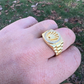 Round Cut Diamond Rolex Crown Hip Hop Ring  customdiamjewel   