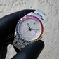 Rolex Rainbow Bezel Fully Diamond Watch  customdiamjewel   