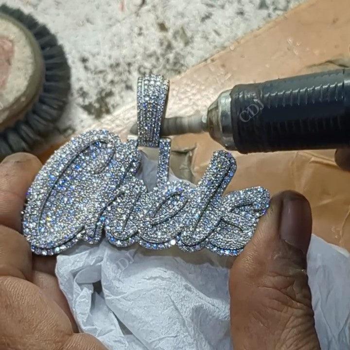 Full Iced Out Diamond Chels Silver Pendant hip hop jewelry CustomDiamJewel   