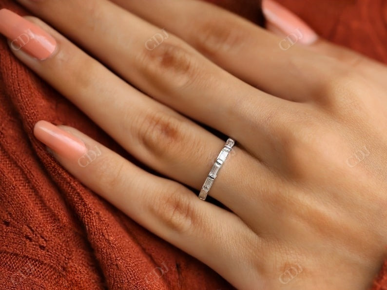 Unique Baguette Natural Diamond Full Eternity Wedding Band  customdiamjewel   