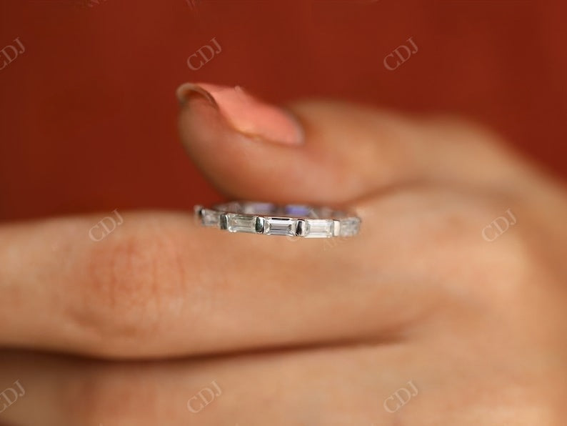 Unique Baguette Natural Diamond Full Eternity Wedding Band  customdiamjewel   