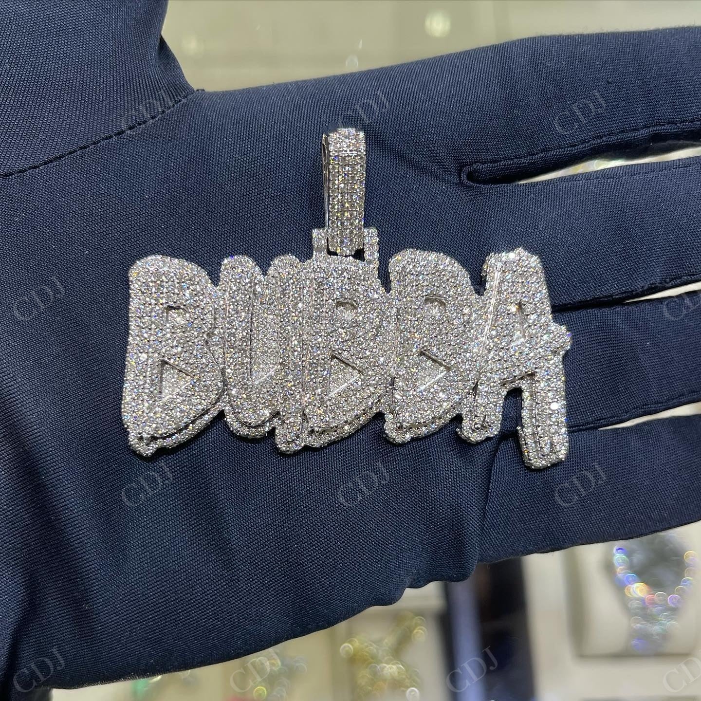 Hip Hop Moissanite Diamond Custom BUBBA pendant hip hop jewelry CustomDiamJewel   