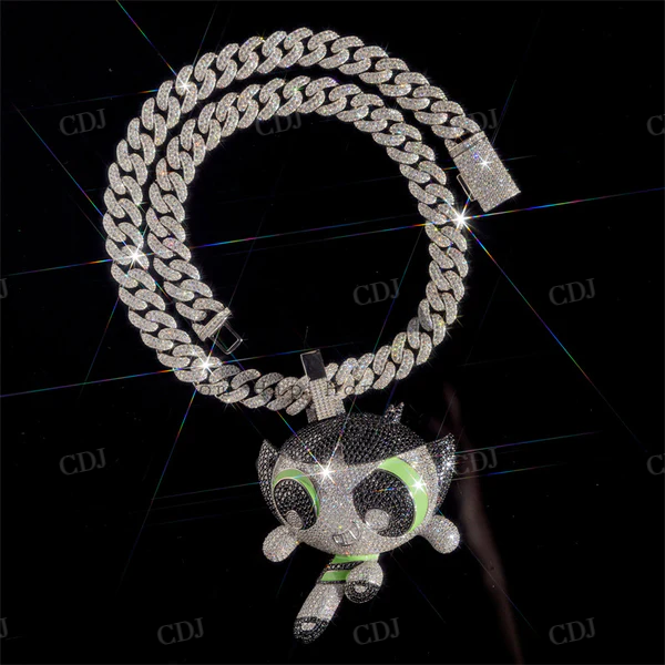 Stylish Diamond Iced Out The Powerpuff Girls Pendant  customdiamjewel   