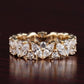 Round Marquise Cluster 0.56CTW Lab Grown Diamond Wedding Band  customdiamjewel   