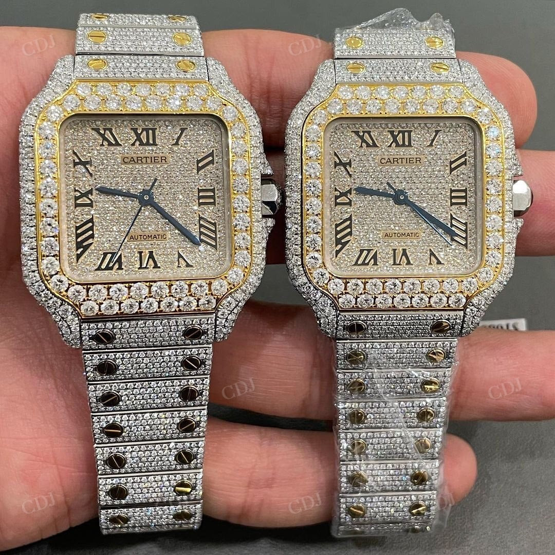 Cartier Diamond Hip Hop Custom Watches  customdiamjewel   