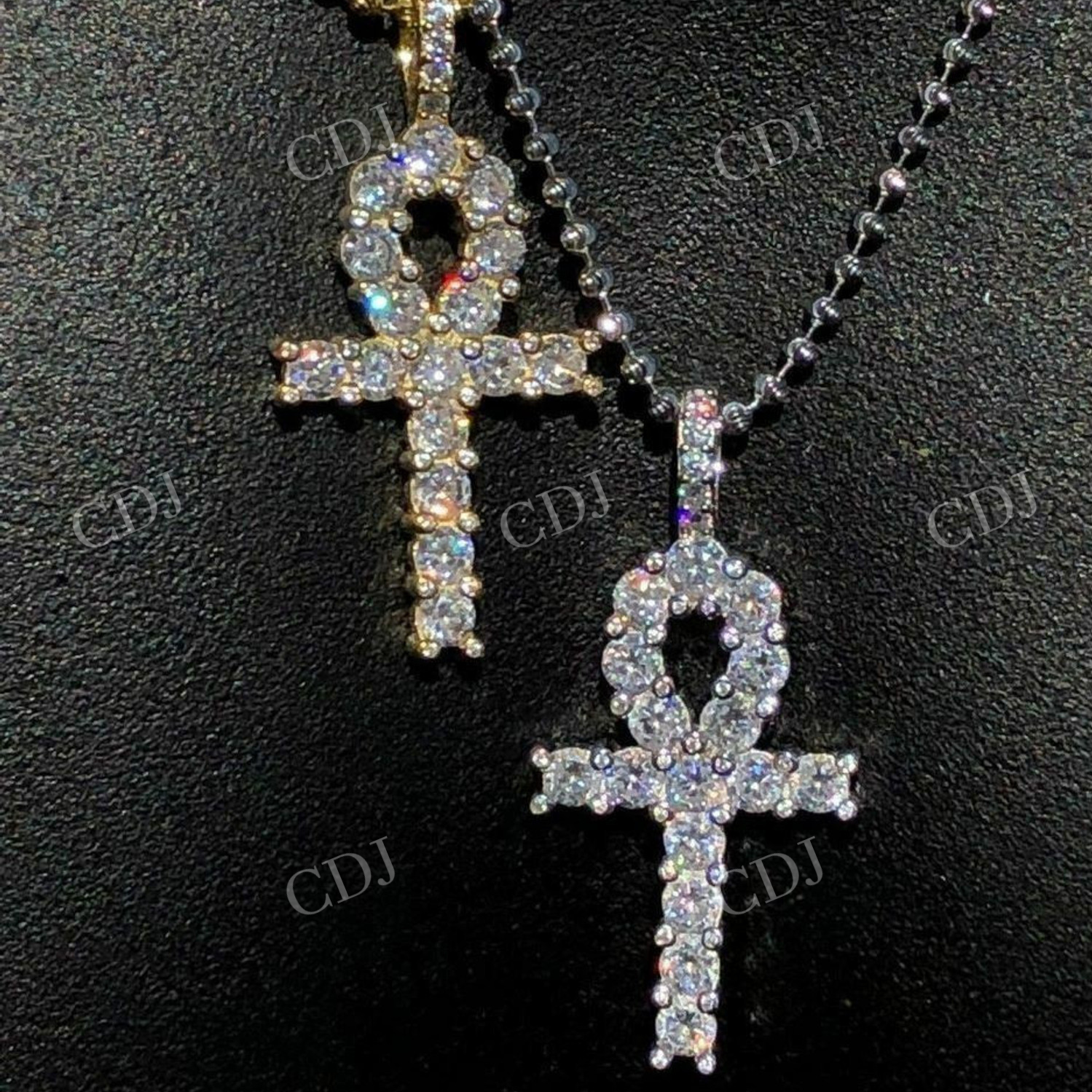 Lab Grown Diamond Ankh Cross Pendant For Men  customdiamjewel   