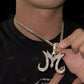 Custom Made Initial M Diamond Pendant For Men  customdiamjewel   