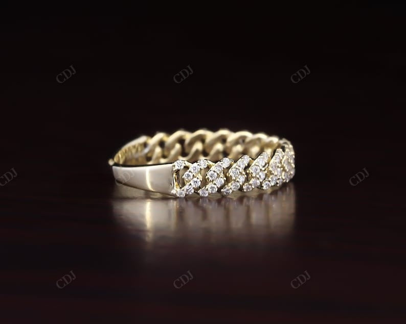 Natural Diamond Cuban Link Chain Wedding Band  customdiamjewel   