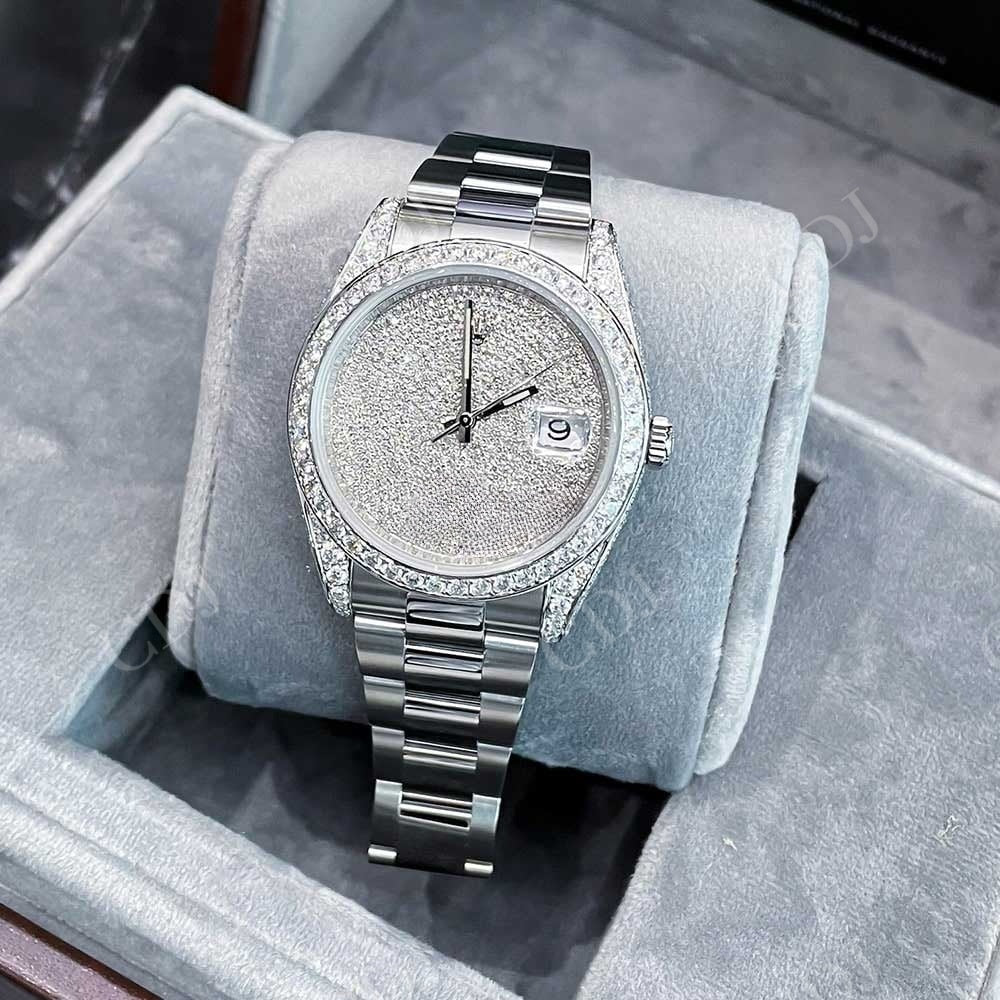 Rolex Diamond Dial Custom Luxury Watch  customdiamjewel   