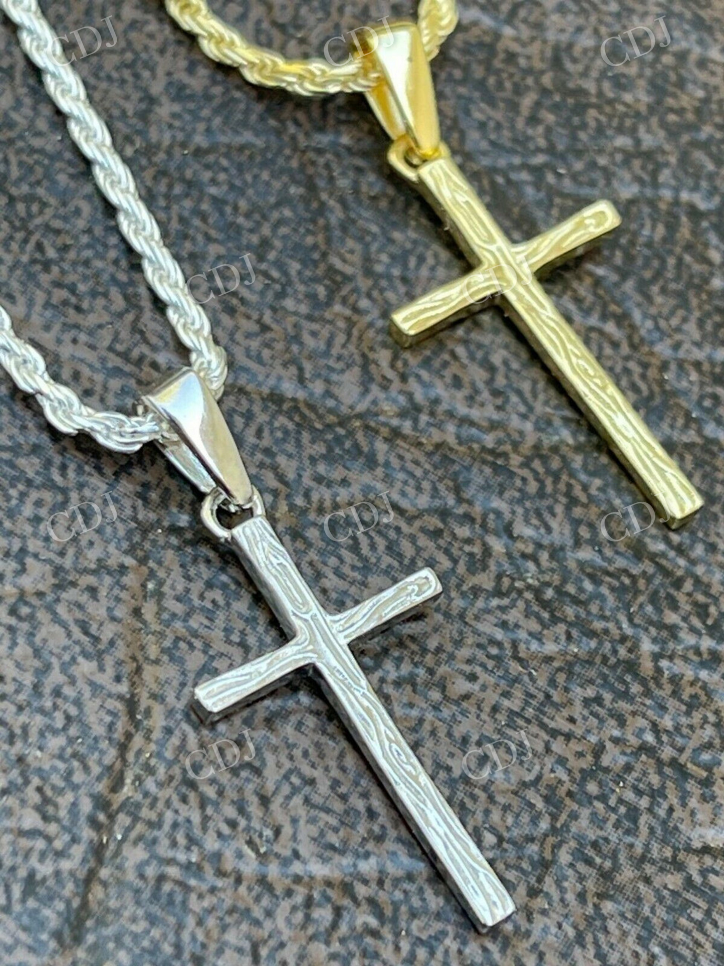 925 Sterling Silver Plain Cross Pendant For Men  customdiamjewel   