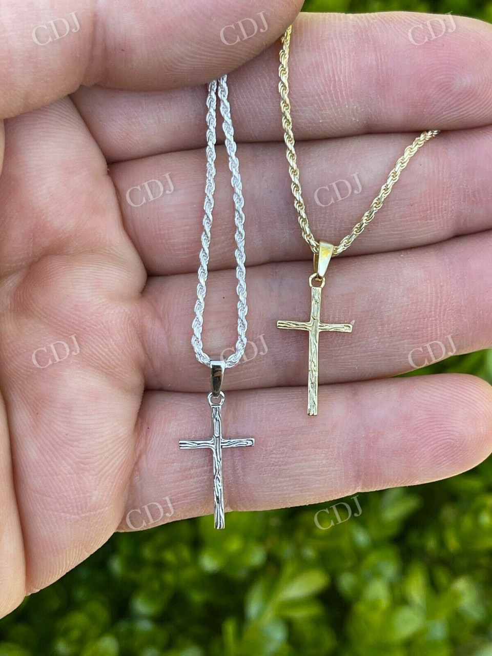 925 Sterling Silver Plain Cross Pendant For Men  customdiamjewel   