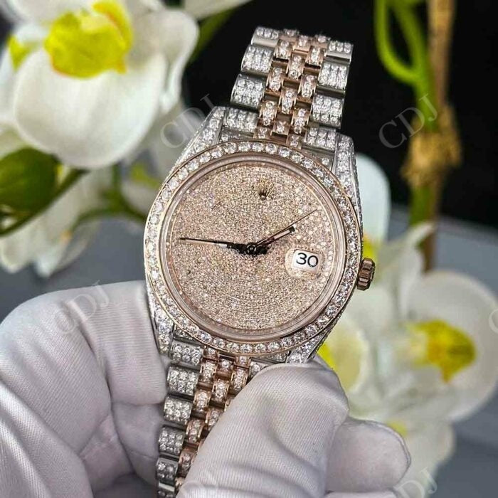 Rolex Jubilee Band Custom Diamond Watch  customdiamjewel   