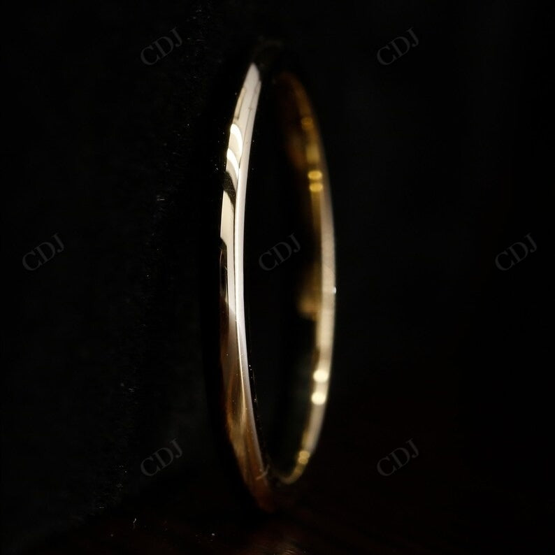 Stacking Plain 14K Solid Gold Wedding Band Woman  customdiamjewel   