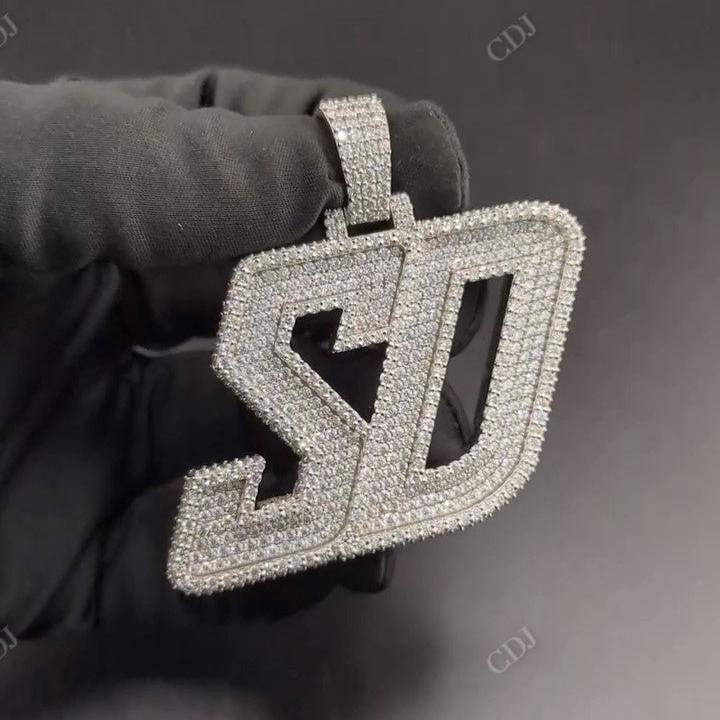 New Arrival SD Letter Iced Out Hip Hop Pendant hip hop jewelry CustomDiamJewel   