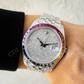 Custom Rolex Rainbow Bezel Diamond Watch  customdiamjewel   