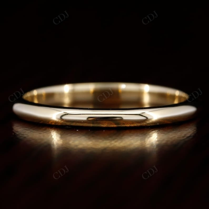 Stacking Plain 14K Solid Gold Wedding Band Woman  customdiamjewel   