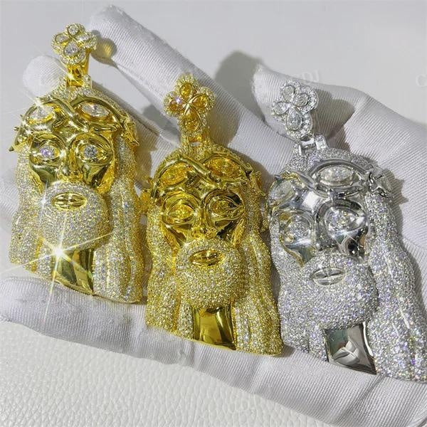 Diamond Iced Out Jesus Pendant For Men  customdiamjewel   