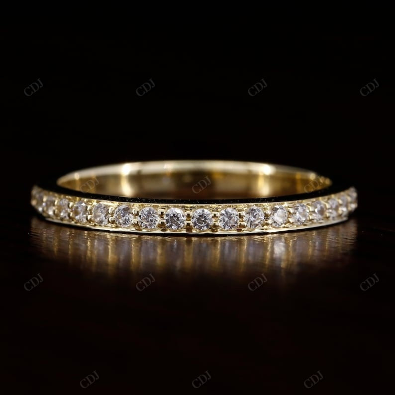 Full Eternity Natural Diamond Wedding Ring  customdiamjewel Sterling Silver Yellow Gold VVS-EF