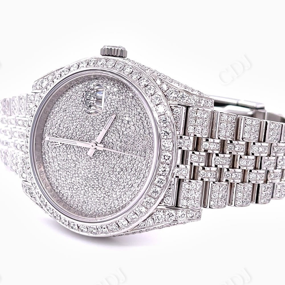 Fully Diamond Rolex Custom Watch  customdiamjewel   