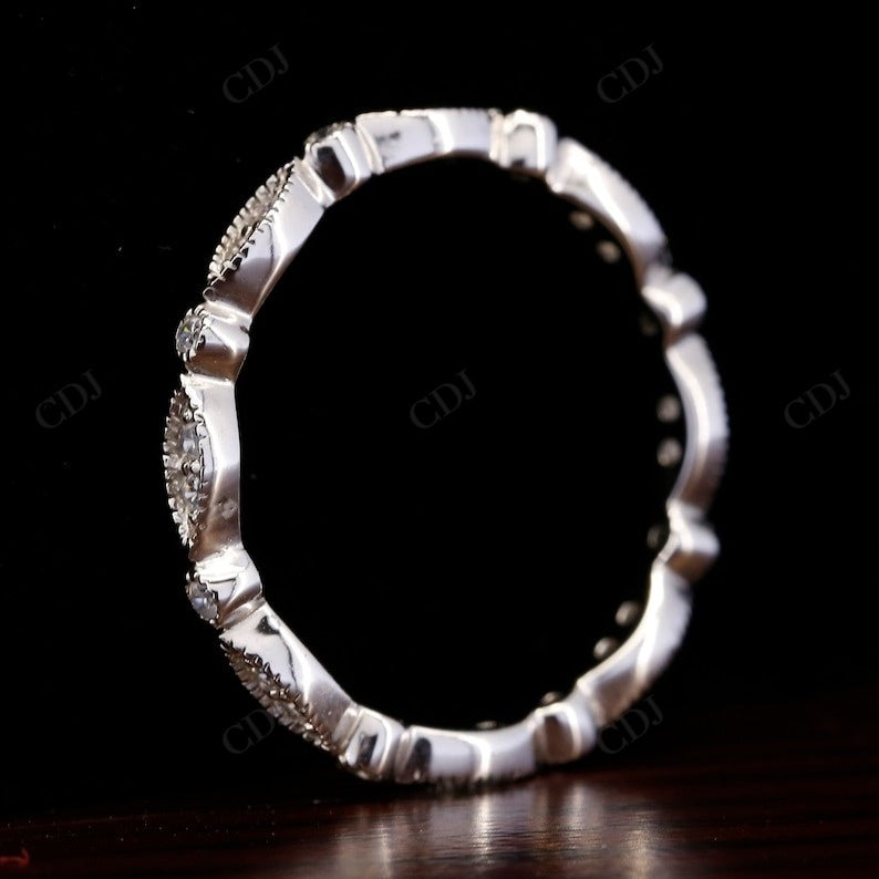 Milgrain Round 0.24CTW Lab Grown Diamond Wedding Band  customdiamjewel   