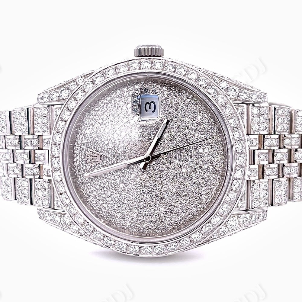 Fully Diamond Rolex Custom Watch  customdiamjewel   