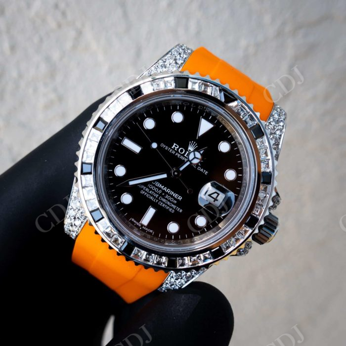 Rolex Iced Out Custom Diamond Watch  customdiamjewel   