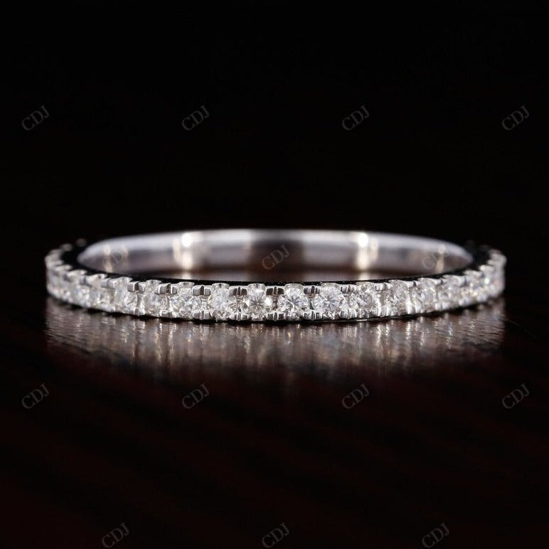 Round Cut Natural Diamond 3/4 Eternity Wedding Band  customdiamjewel Sterling Silver White Gold VVS-EF