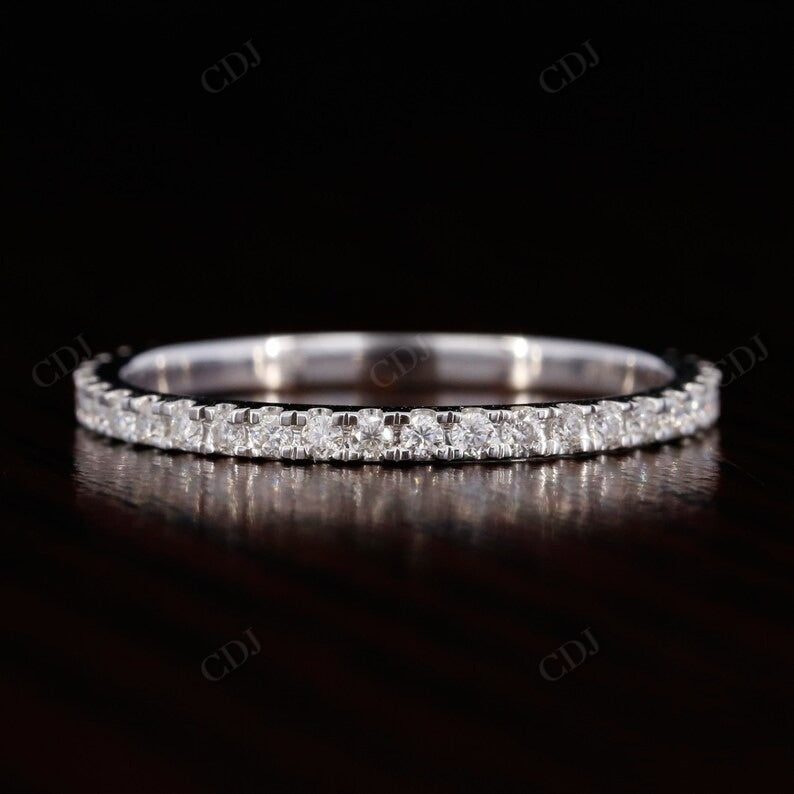 Lab Grown Diamond 0.2CTW Eternity Wedding Band  customdiamjewel 10KT White Gold VVS-EF