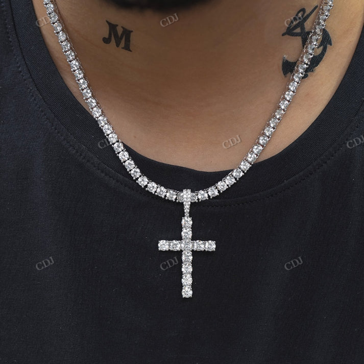 VVS D Moissanite Religion Cross pendant hip hop jewelry CustomDiamJewel