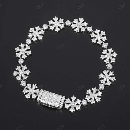 13mm VVS Real Diamond 14K Hip Hop Snowflake Bracelet hip hop jewelry CustomDiamJewel