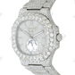 White Chrono Lab Grown Diamond Watch  customdiamjewel   