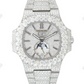 White Chrono Lab Grown Diamond Watch  customdiamjewel   