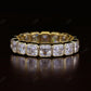 Asscher Cut Bezel Set Natural Diamond Wedding Band  customdiamjewel   