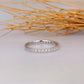 14K Solid White Gold Half Eternity Lab Grown Diamond Wedding Band  customdiamjewel   