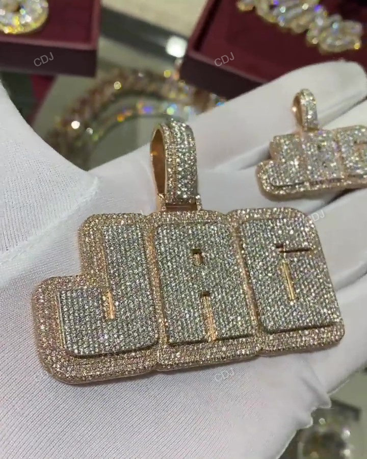 Biggest JAC Two Tone Lab Grown Diamond Pendant hip hop jewelry CustomDiamJewel   